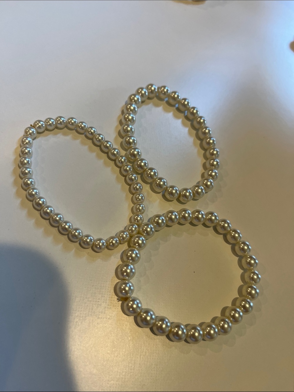 Pearl Bead Stretch Bracelet - Ivory Swap
